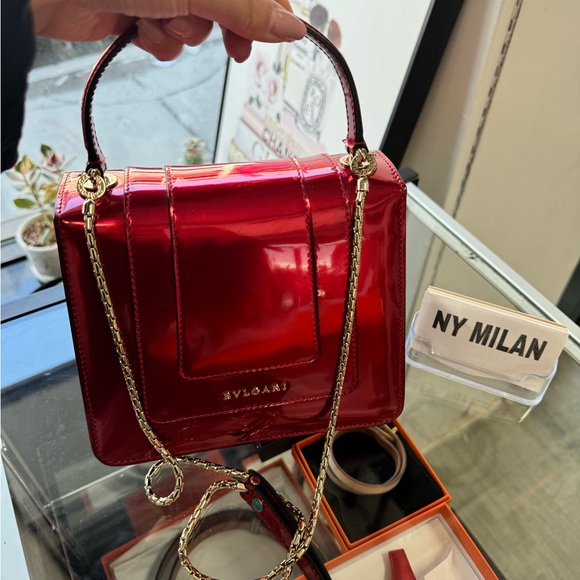 Bvlgari Patent Leather Small Serpenti Forever Handle Bag - Picture 3 of 10